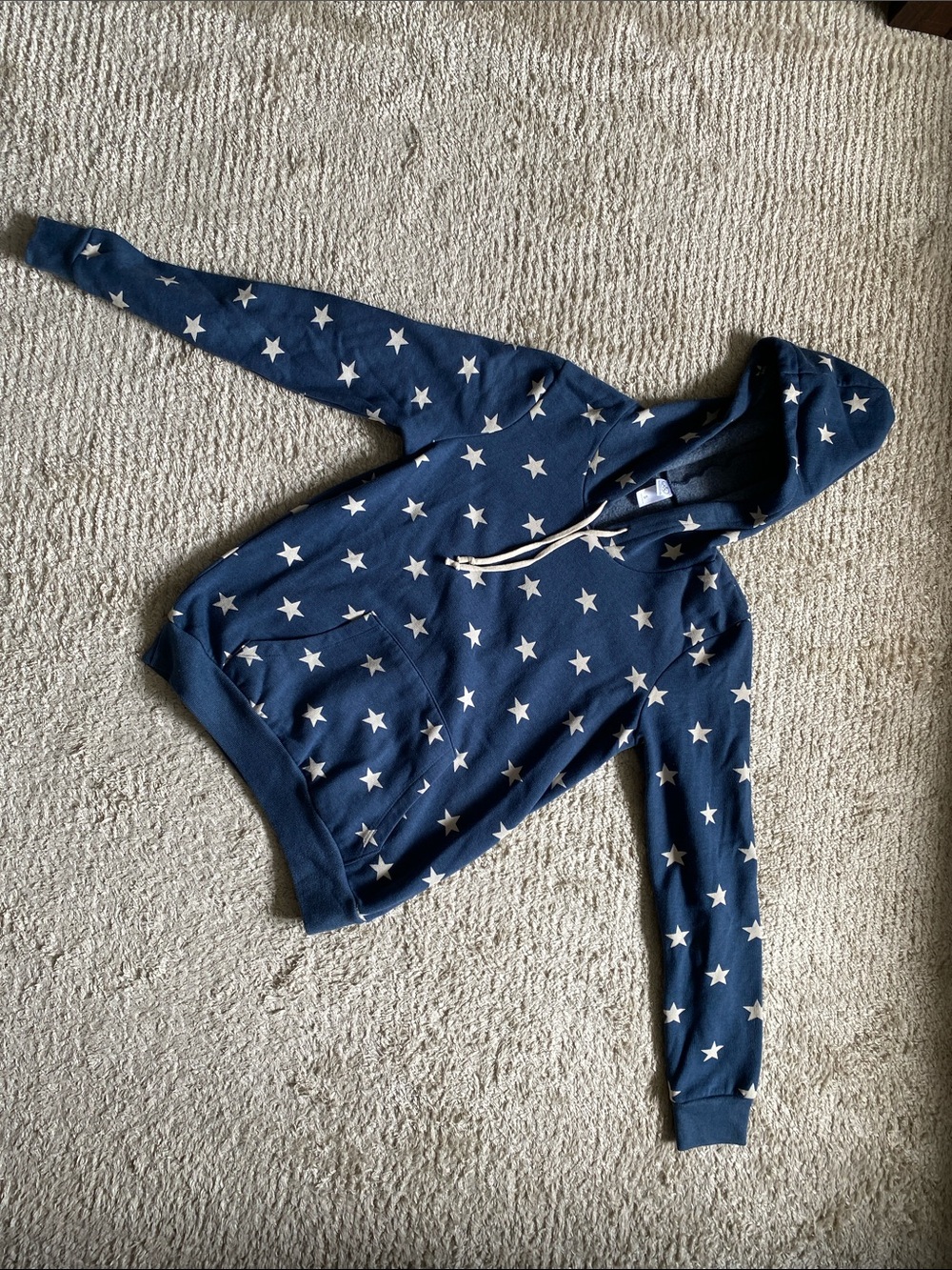 Alternative Navy Hoodie with White Star Print